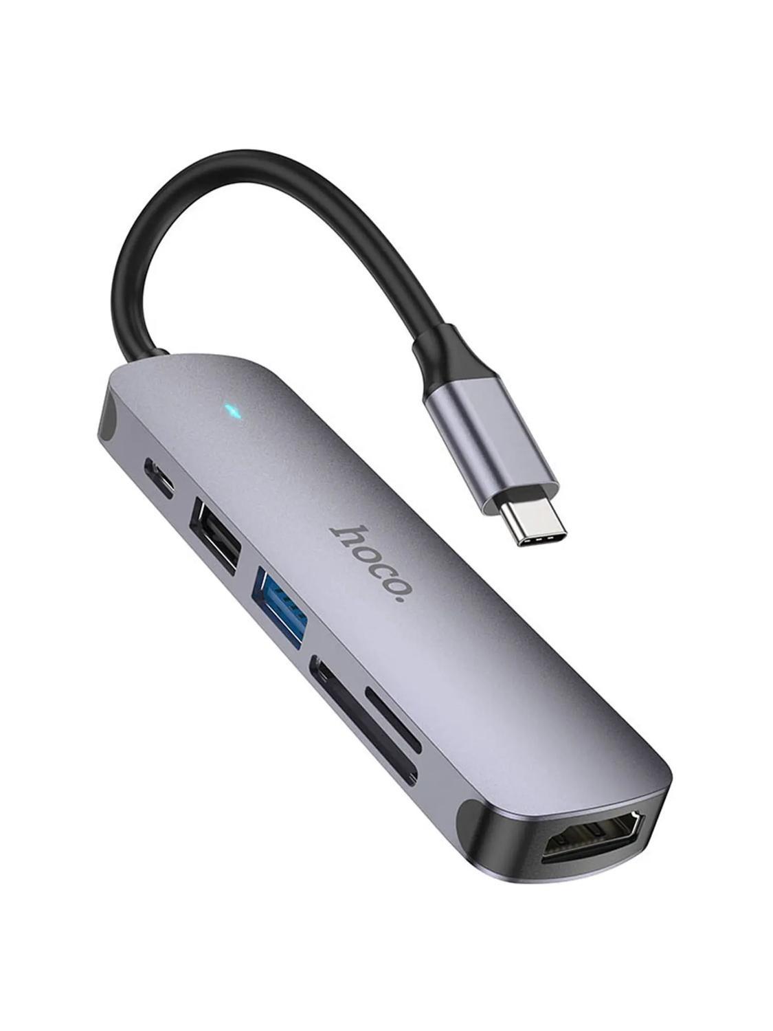 Hub USB-C 4 en 1 HDMI USB3.0 USB2.0 SD/TF Hoco HB28-5