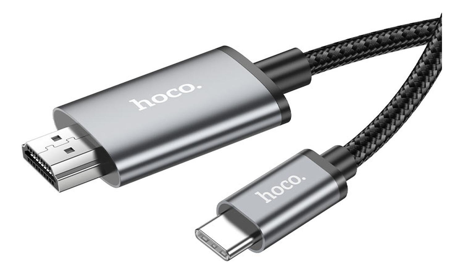 Cable USB-C a HDMI 4K UHD 2m Audio y Video — Hoco Modeki UA27-7