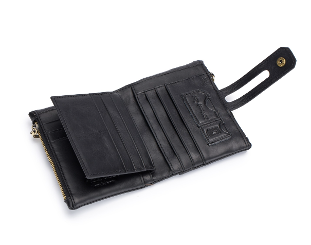 Billetera Vertical De Cuero Con Broche-2