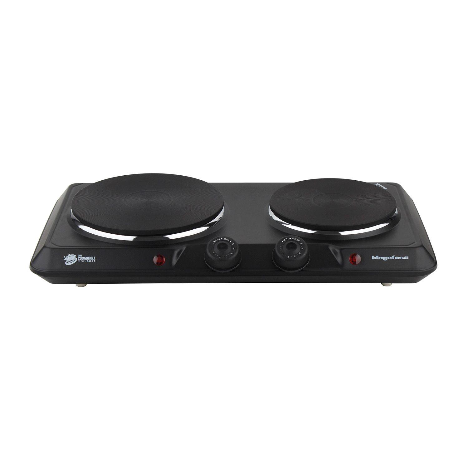 Cocina Electrica Encimera Magefesa 2 Platos 2000W Negra-2