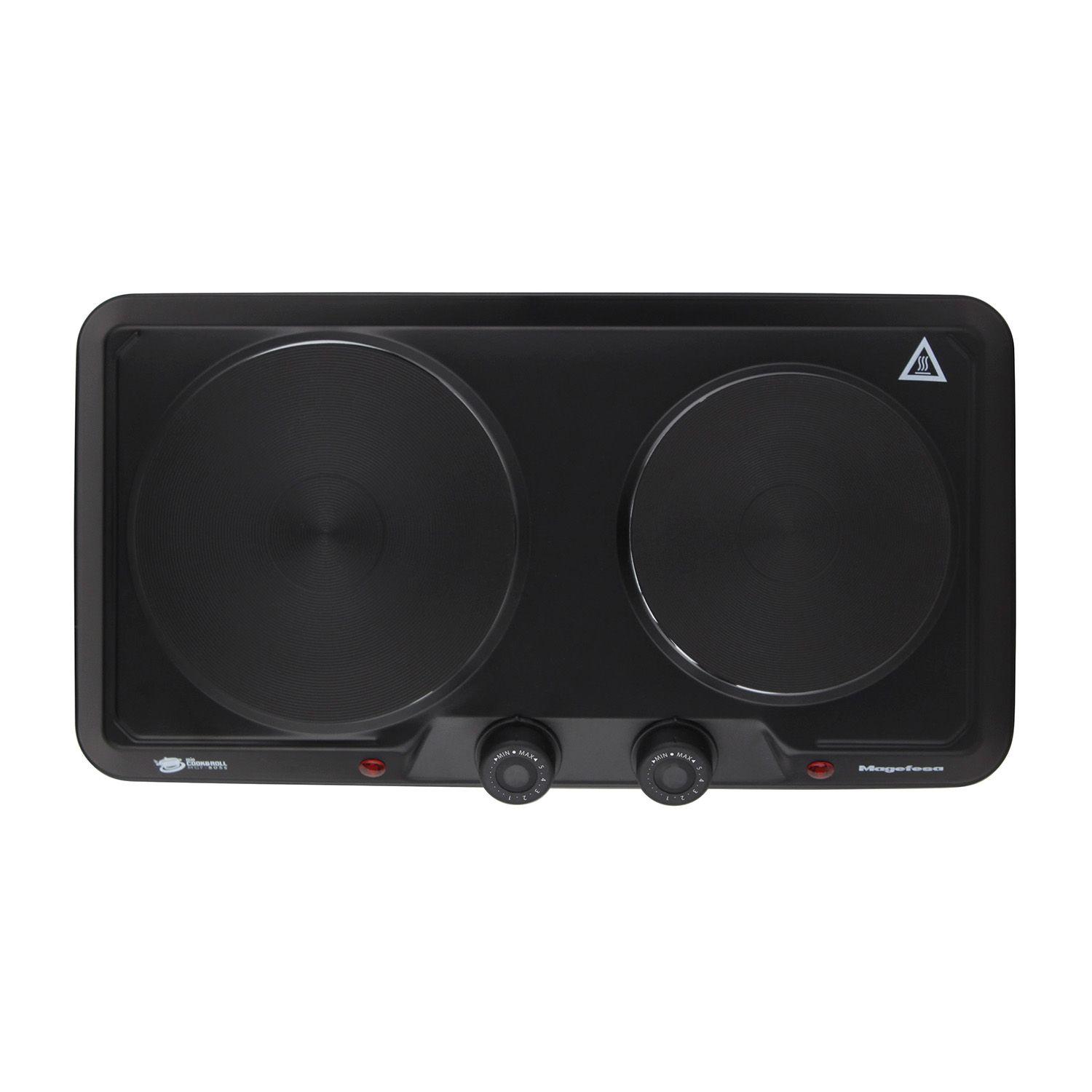 Cocina Electrica Encimera Magefesa 2 Platos 2000W Negra-3