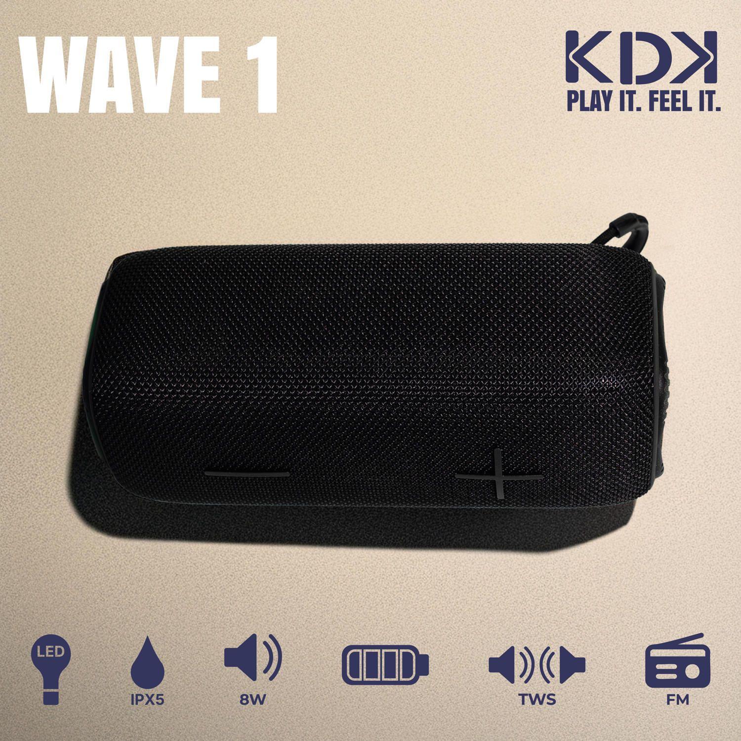 Parlante Mini Bluetooth KDK Wave 10W Negro-3