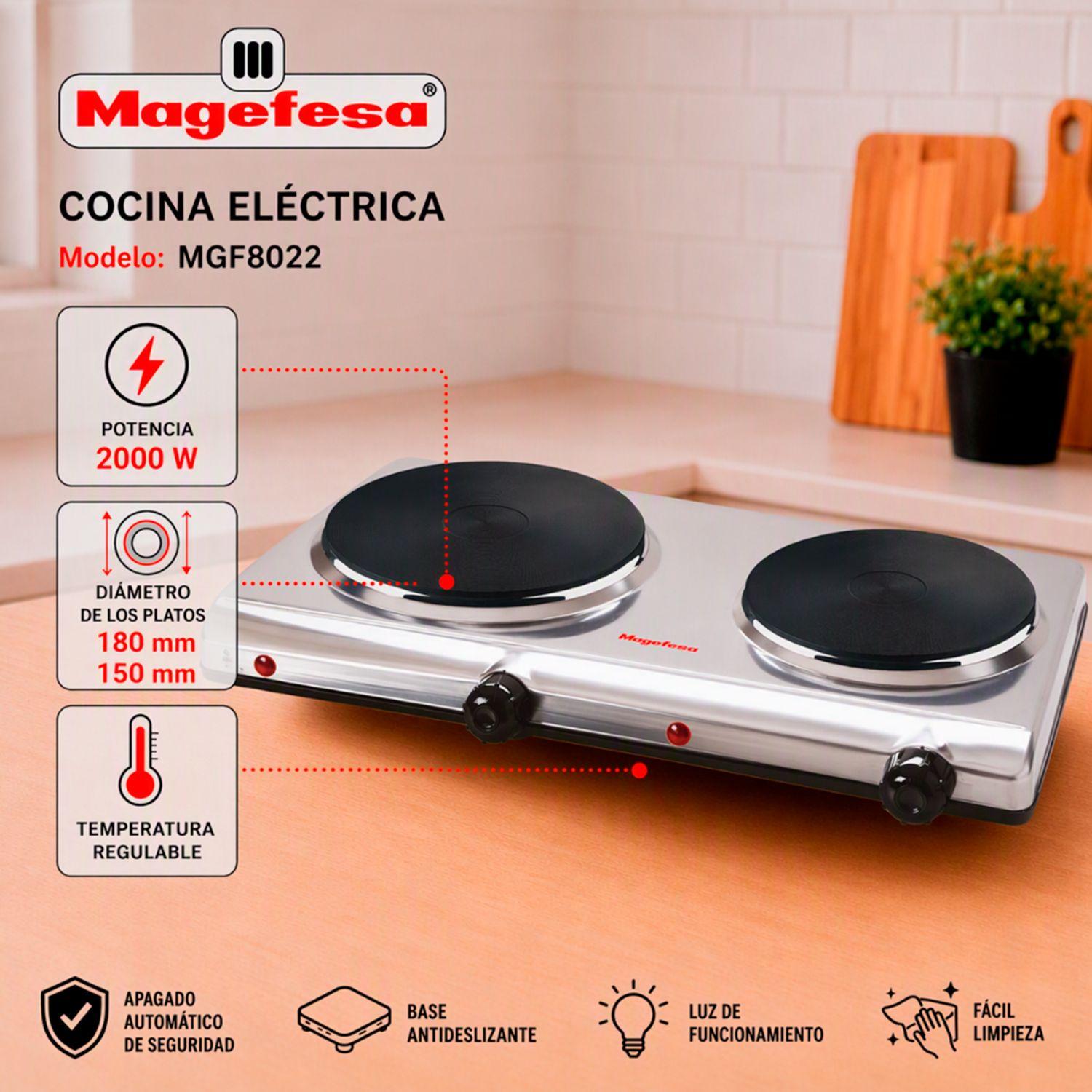 Cocina Electrica Magefesa Dinamic Inox Duo Mgf8022-1