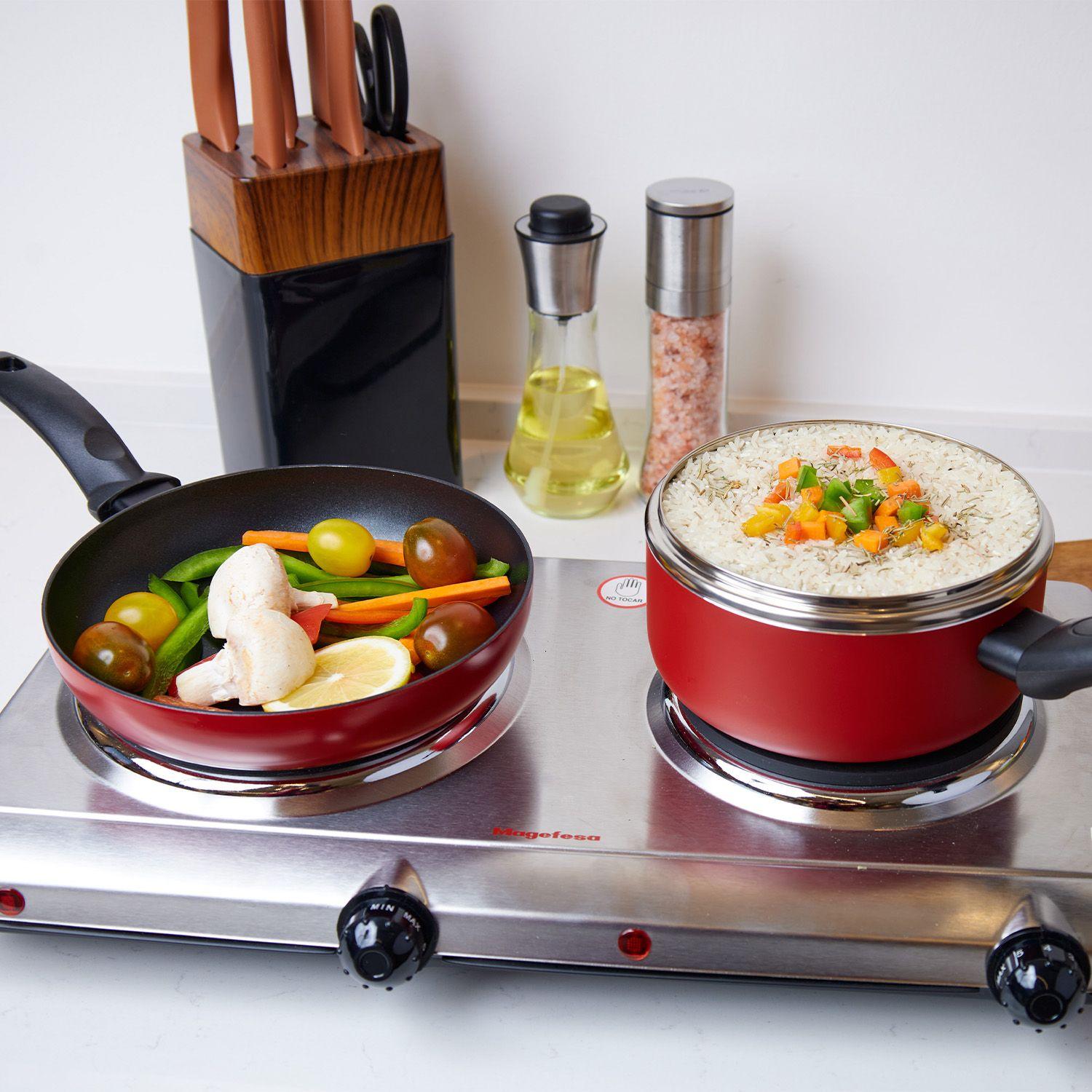 Cocina Electrica Magefesa Dinamic Inox Duo Mgf8022-2