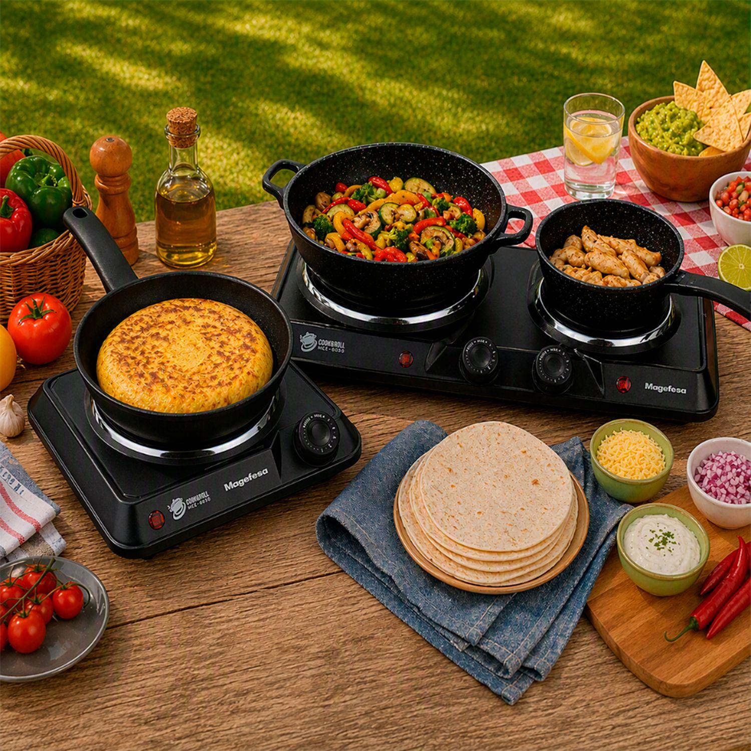 Cocina Electrica Encimera Magefesa 1 Plato 1400W Negra-2