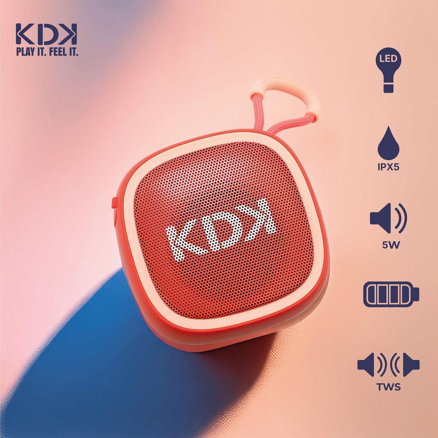 Parlante Mini Bluetooth KDK Spark 5W Naranjo-4