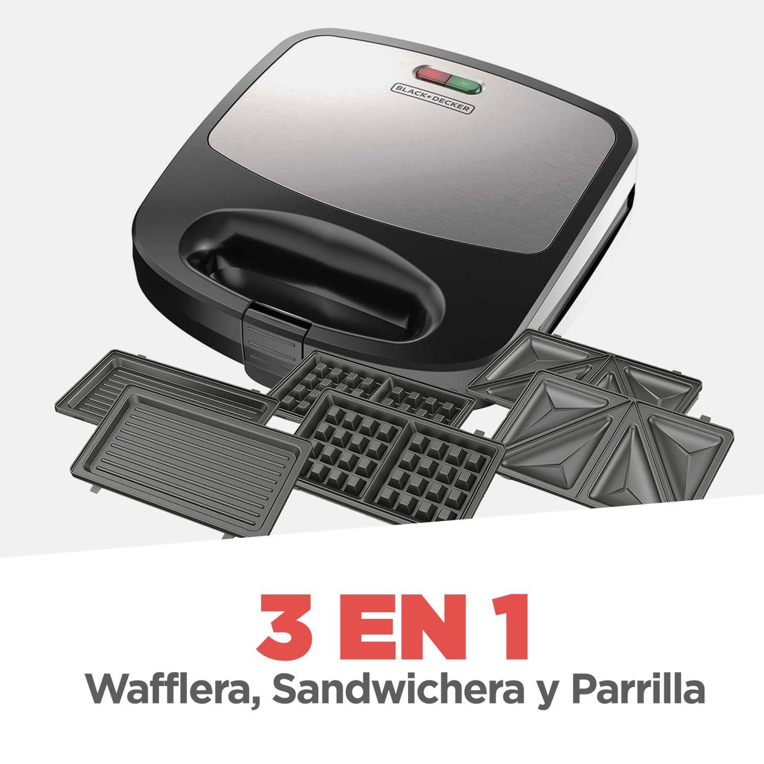 Sandwichera - Parrilla - Waflera Black+Decker 3 En 1-4