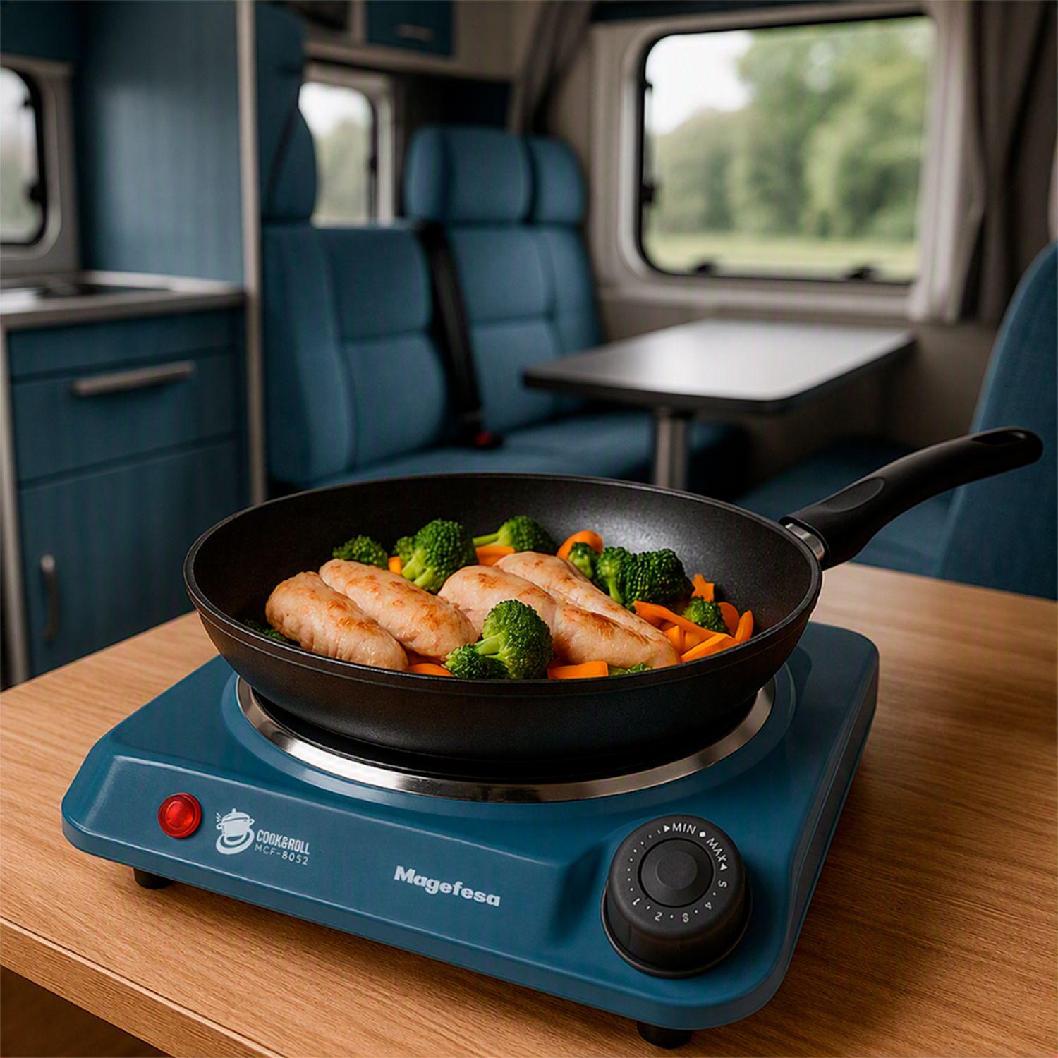 Cocina Electrica Encimera Magefesa 1 Plato 1400W Azul-3