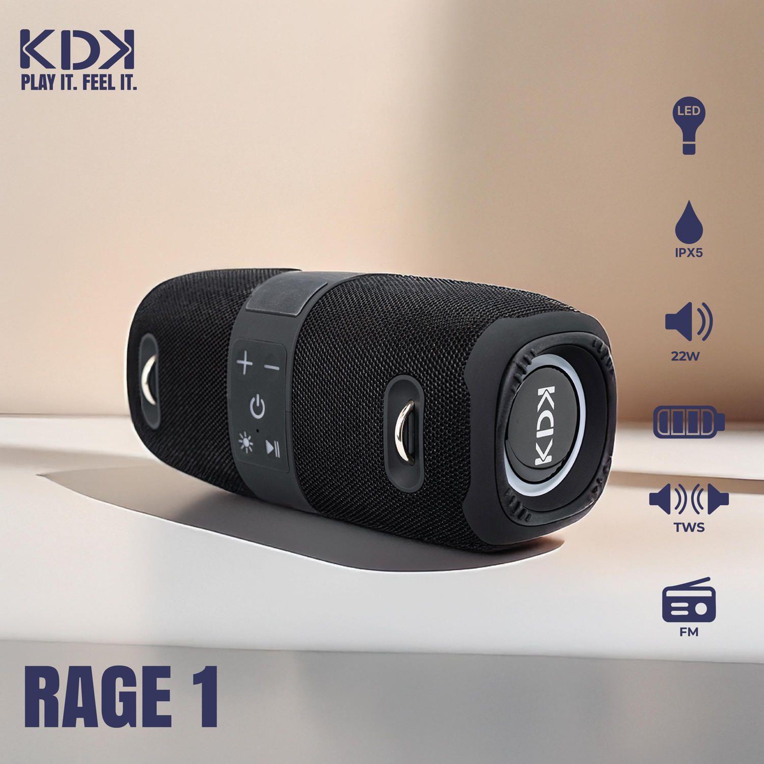 Parlante Mini Bluetooth KDK Boombox 22W Negro-3