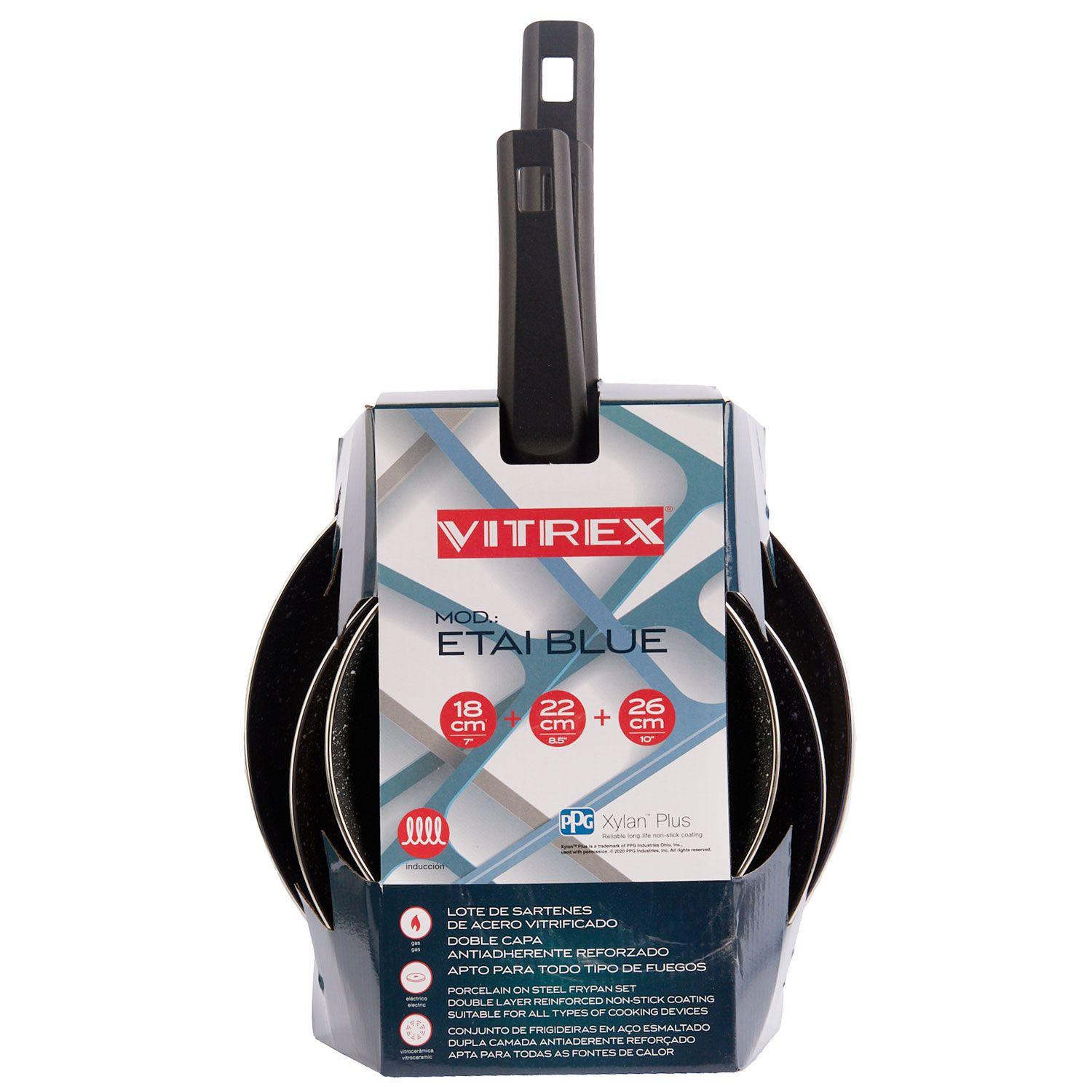 Set Sartenes Antiadherente Vitrex Etai Blue 18-22-26CM-3