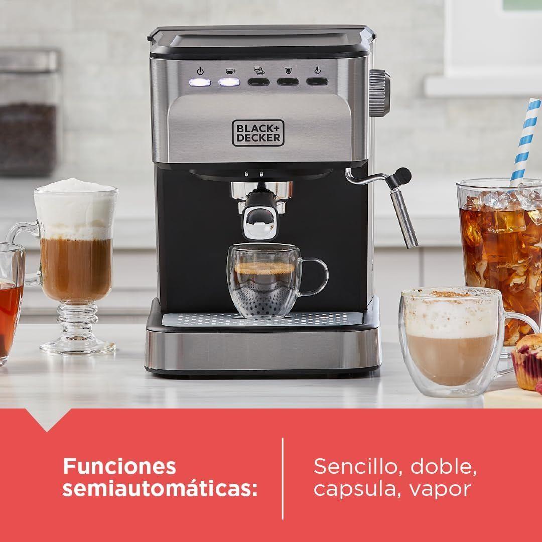 Cafetera Semi Automatica Espresso Black+Decker-3