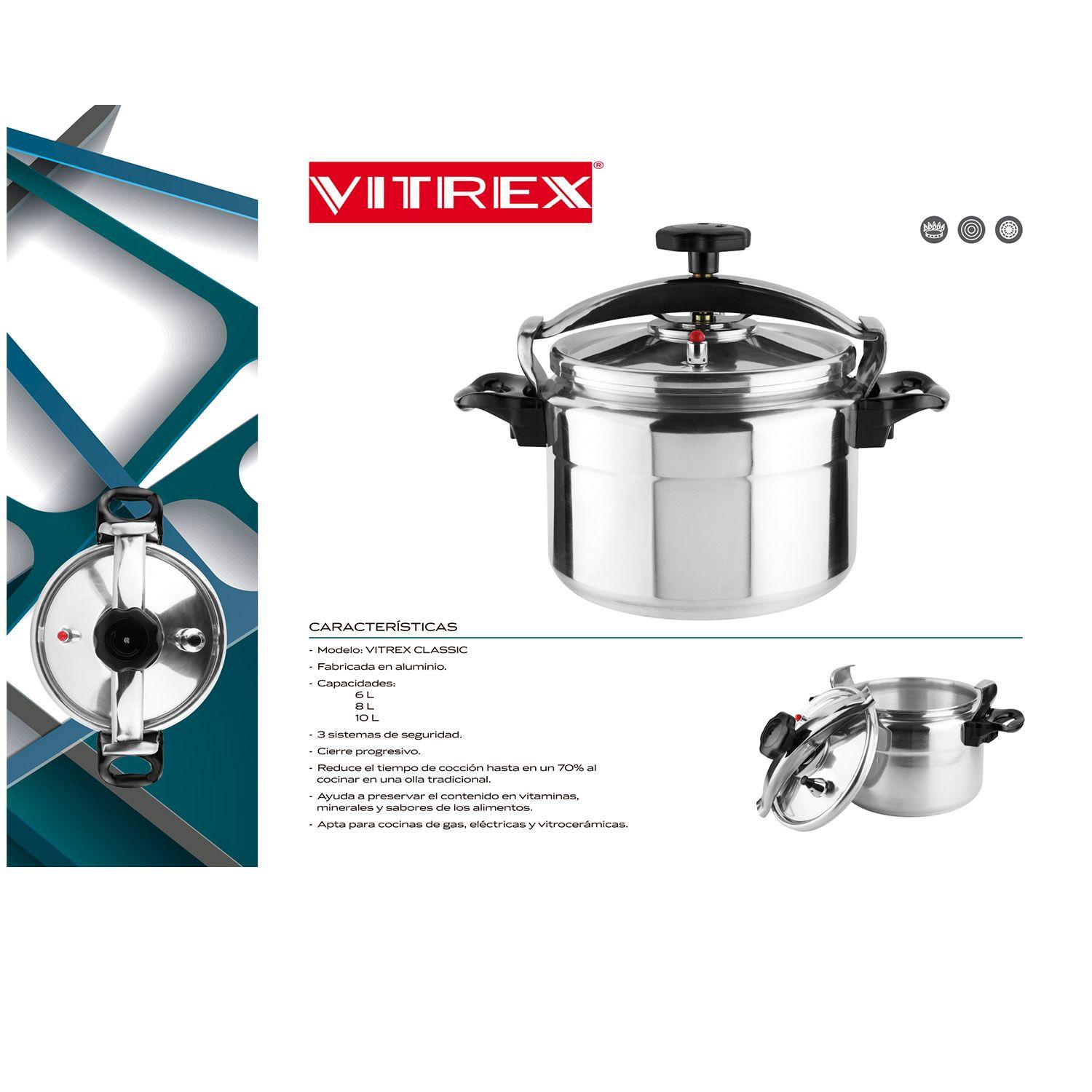 Olla A Presión Aluminio Vitrex 10 Litros-2