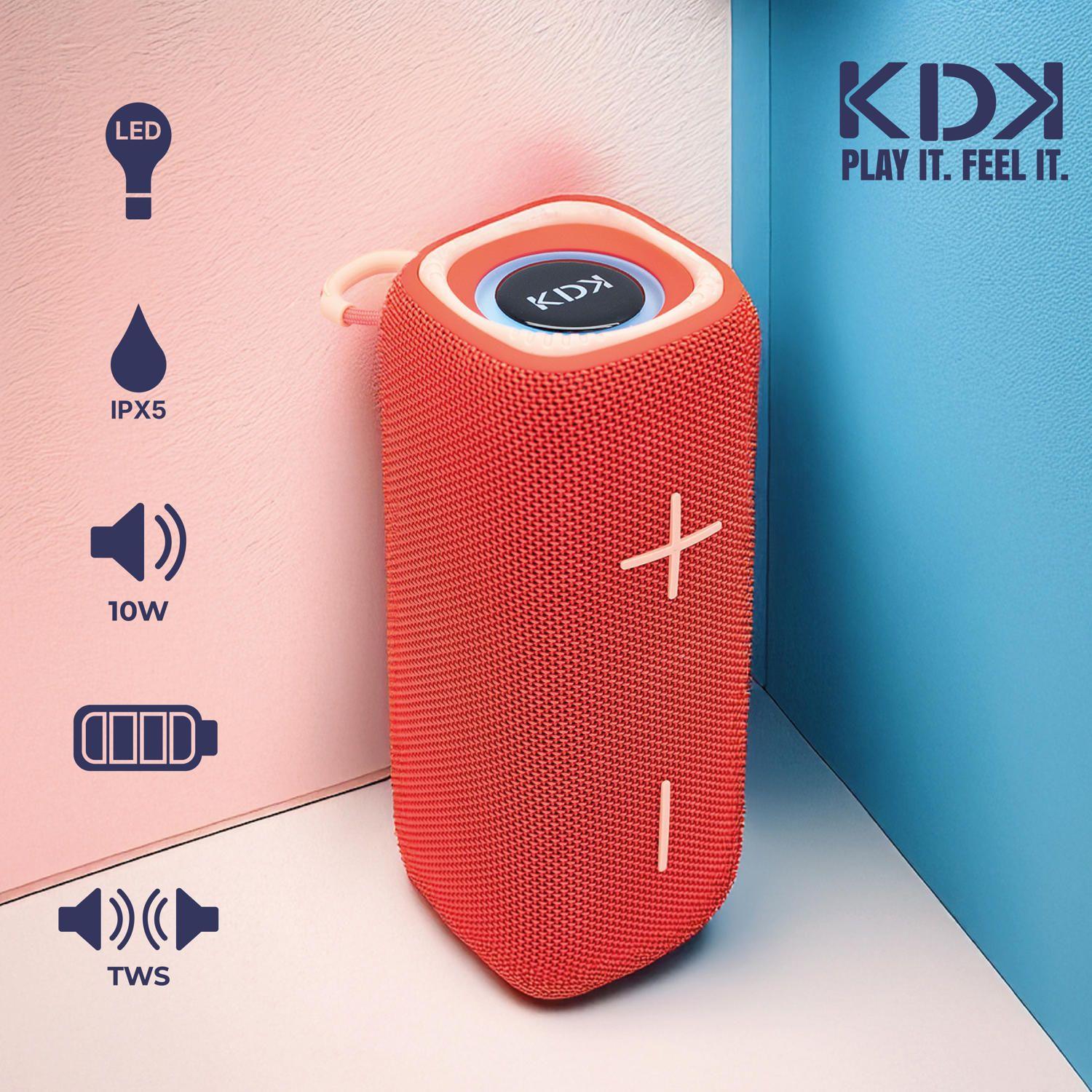 Parlante Mini Bluetooth KDK Wave 10W Naranjo-3