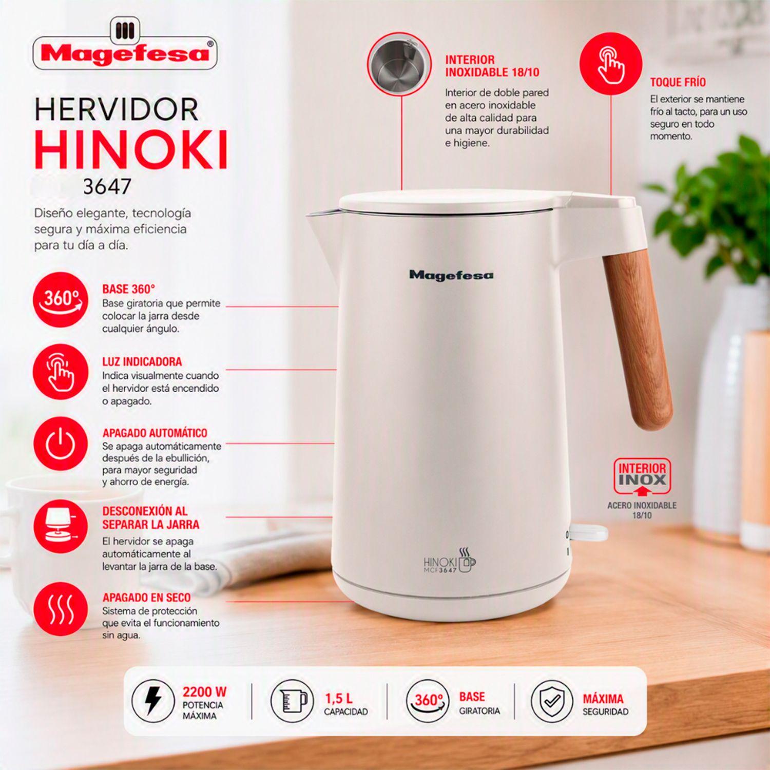 Hervidor Eléctrico Magefesa 1.5 L Hinoki 2.200W-1