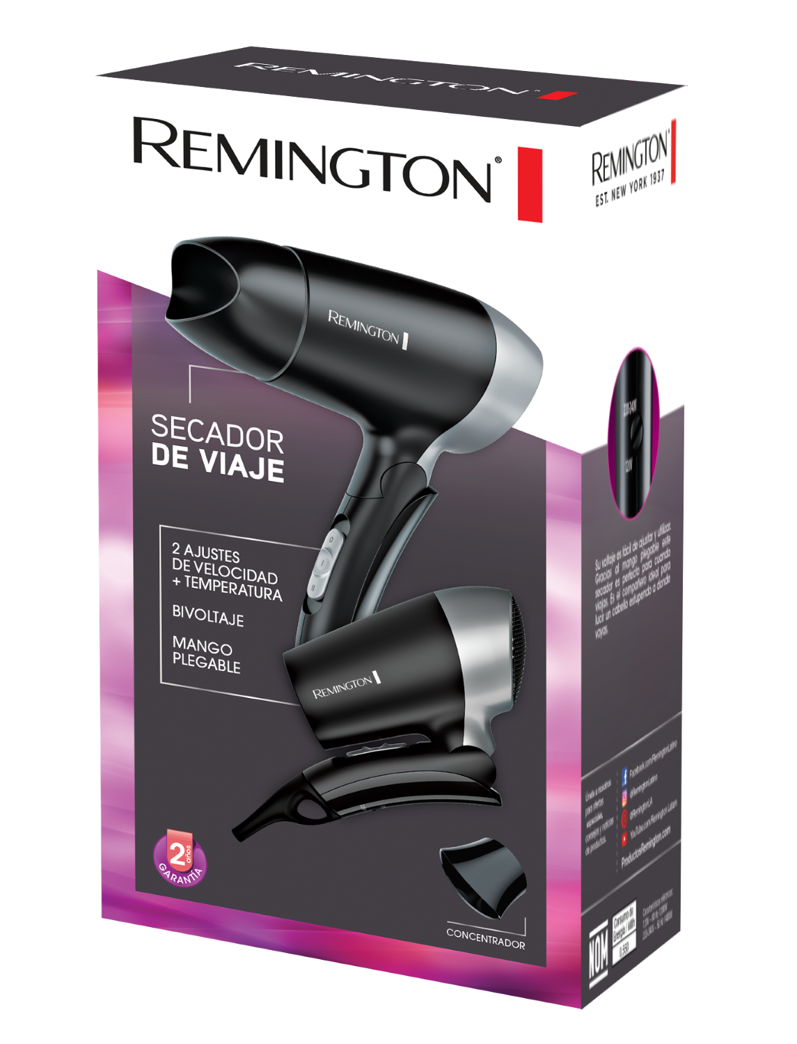 Secador De Pelo De Viaje Remington D2400-2