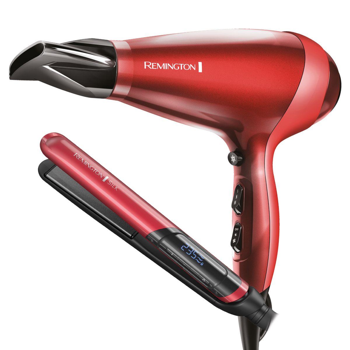 PACK REMINGTON SECADOR DE PELO AC9096 Y PLANCHA S9600 SILK-0