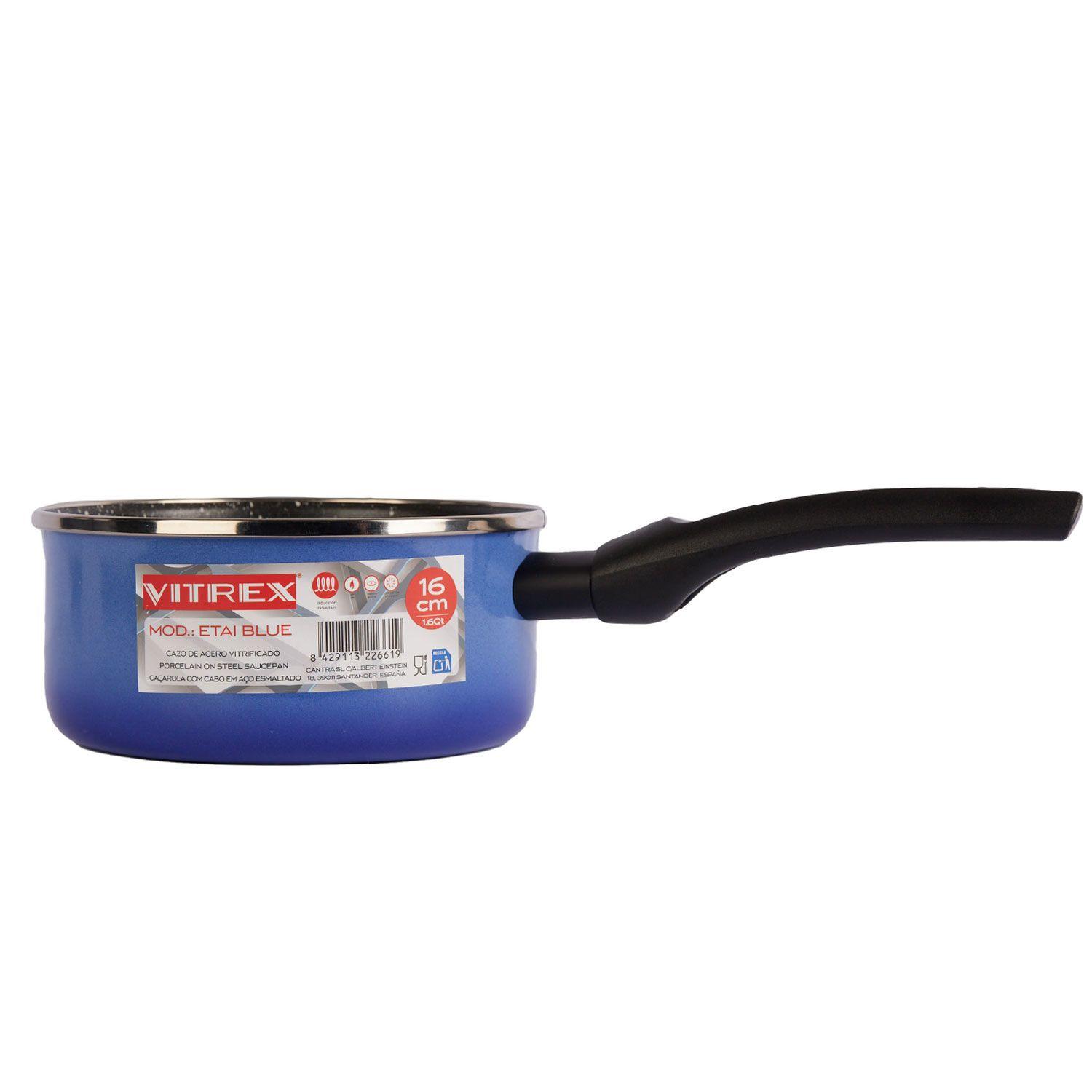 Olla De Acero Sin Tapa Vitrex Etai Blue 16CM-3