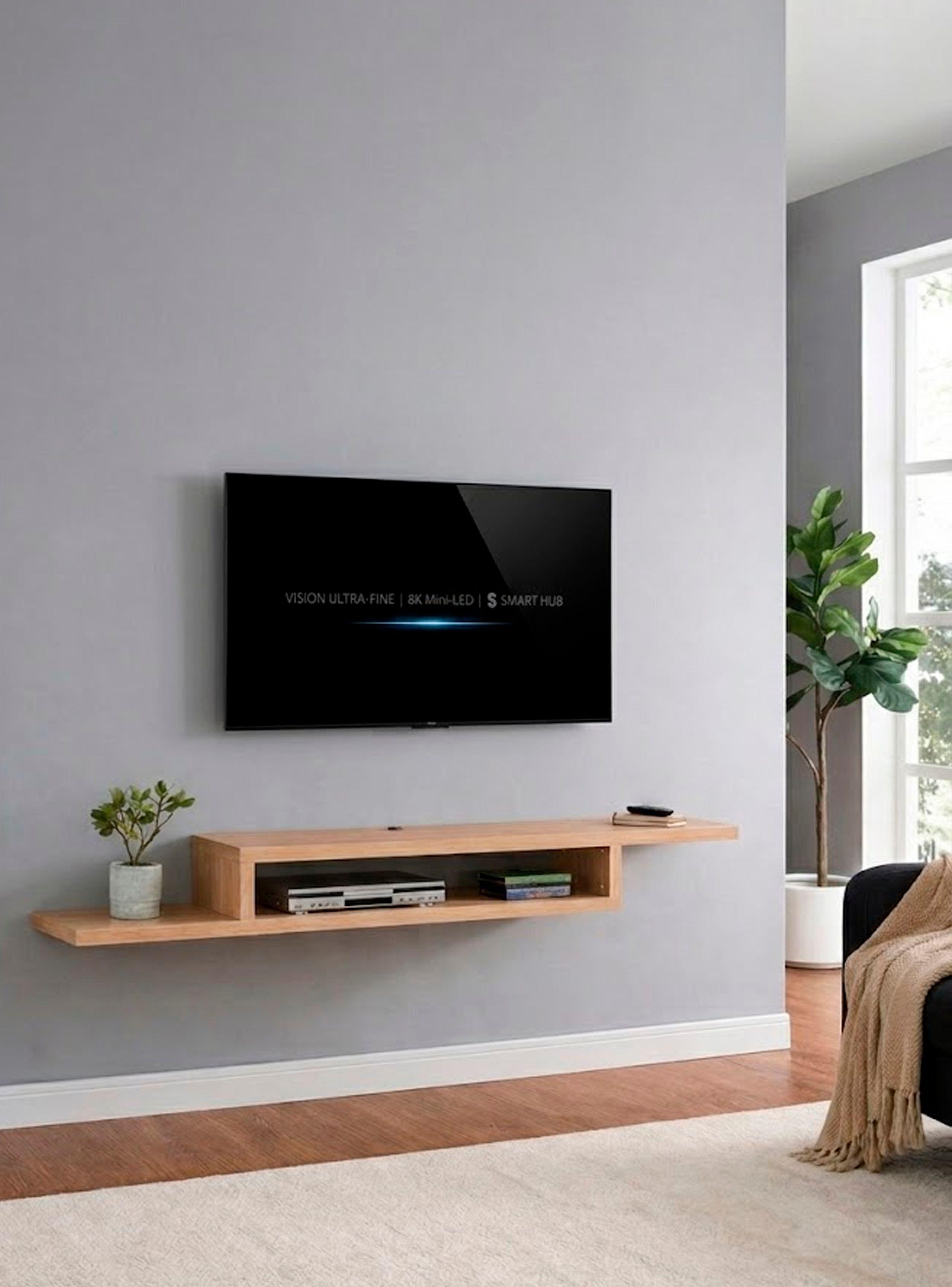 Racks Flotante para TV de 42 a 55 pulgadas color marr n-2