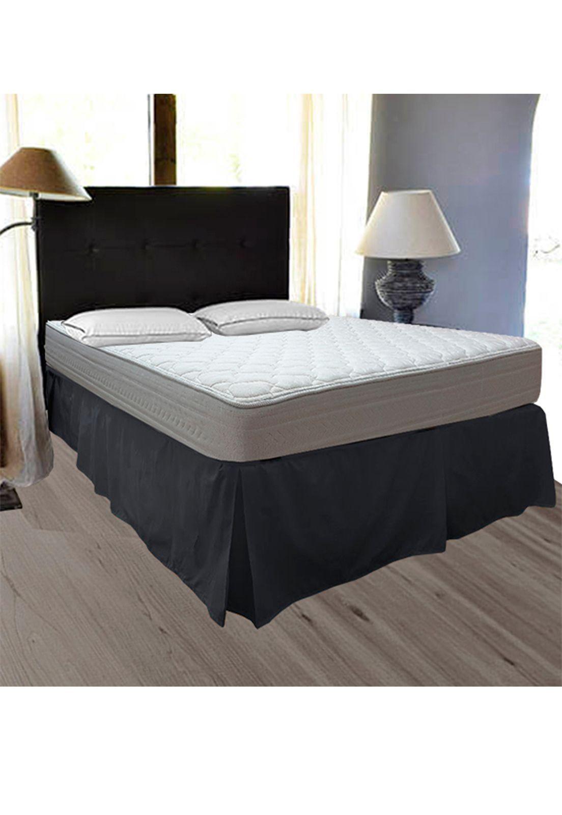 Faldon 200 hilos king liso negro-1