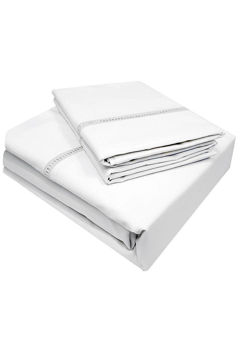 Juego de sabana 200 hilos 1,5 pl enlace blanco-0