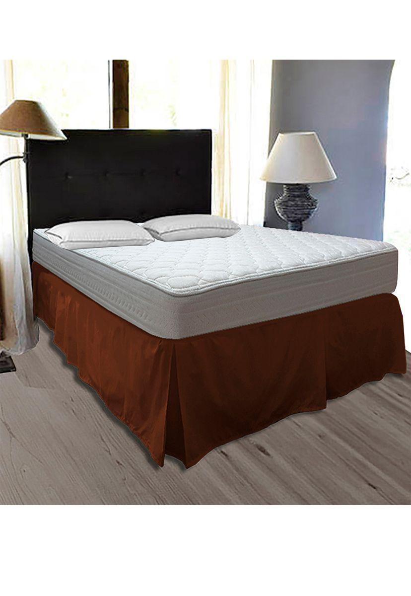 Faldon 200 hilos super king liso chocolate-1