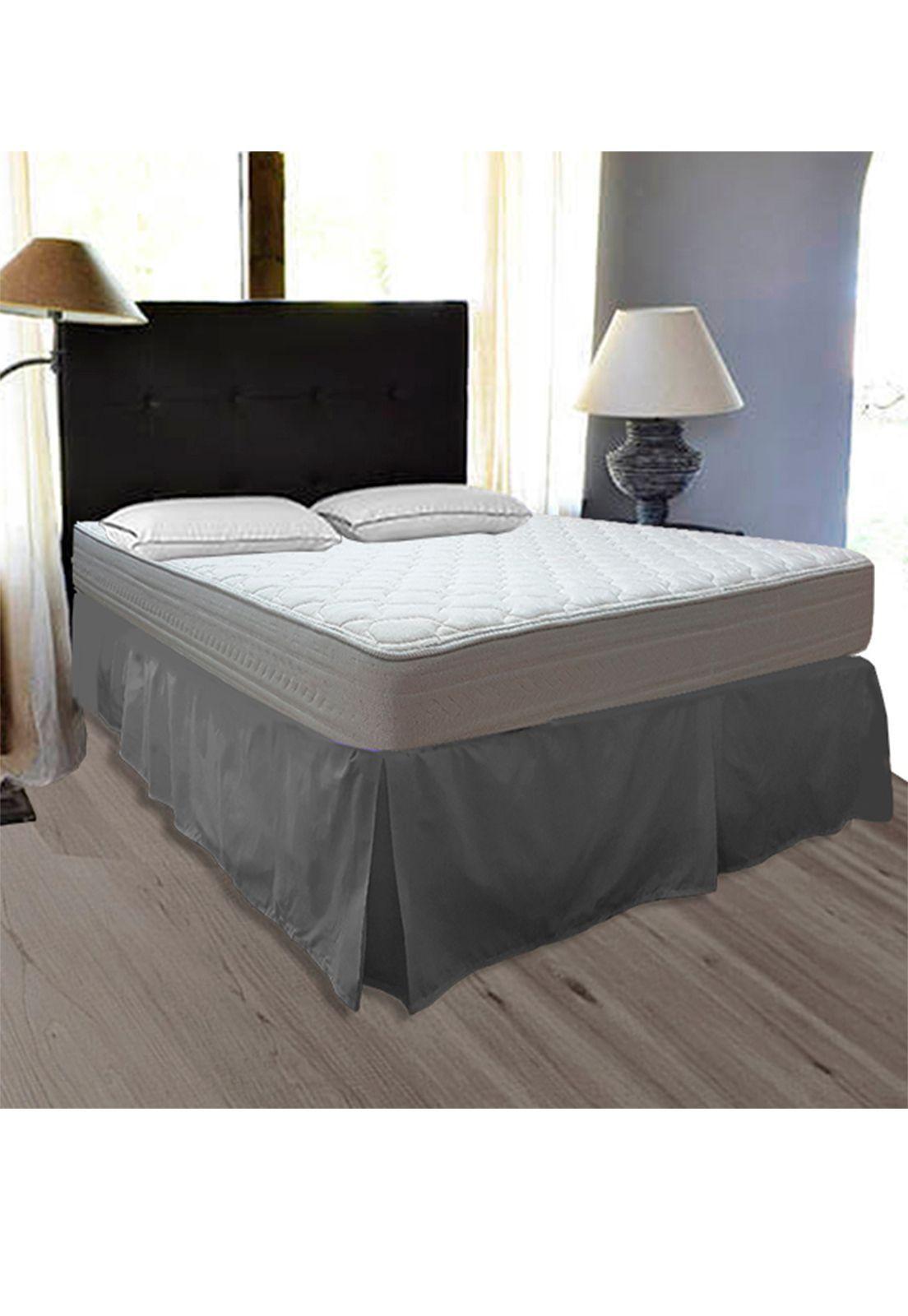 Faldon 200 hilos 1,5 plaza liso gris-1