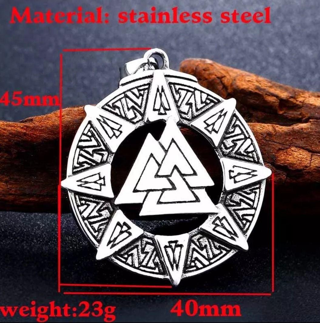 Collar Valknut Vikingo Hombres Caballeros Moda 2019 00-2