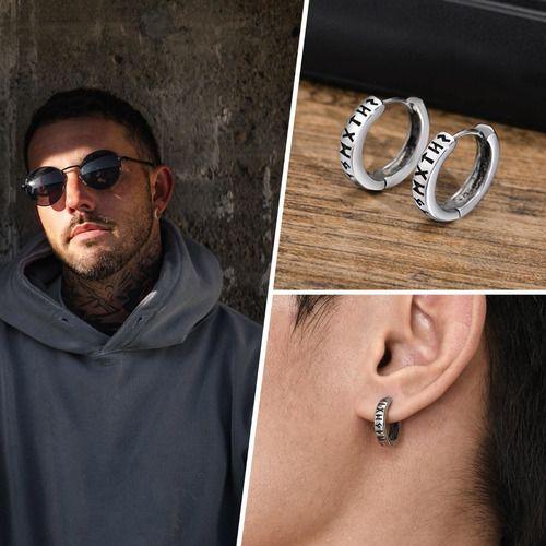 Aros Vikingos Punk Runas Vikingas Hombre Mujer Moda Titanio-2