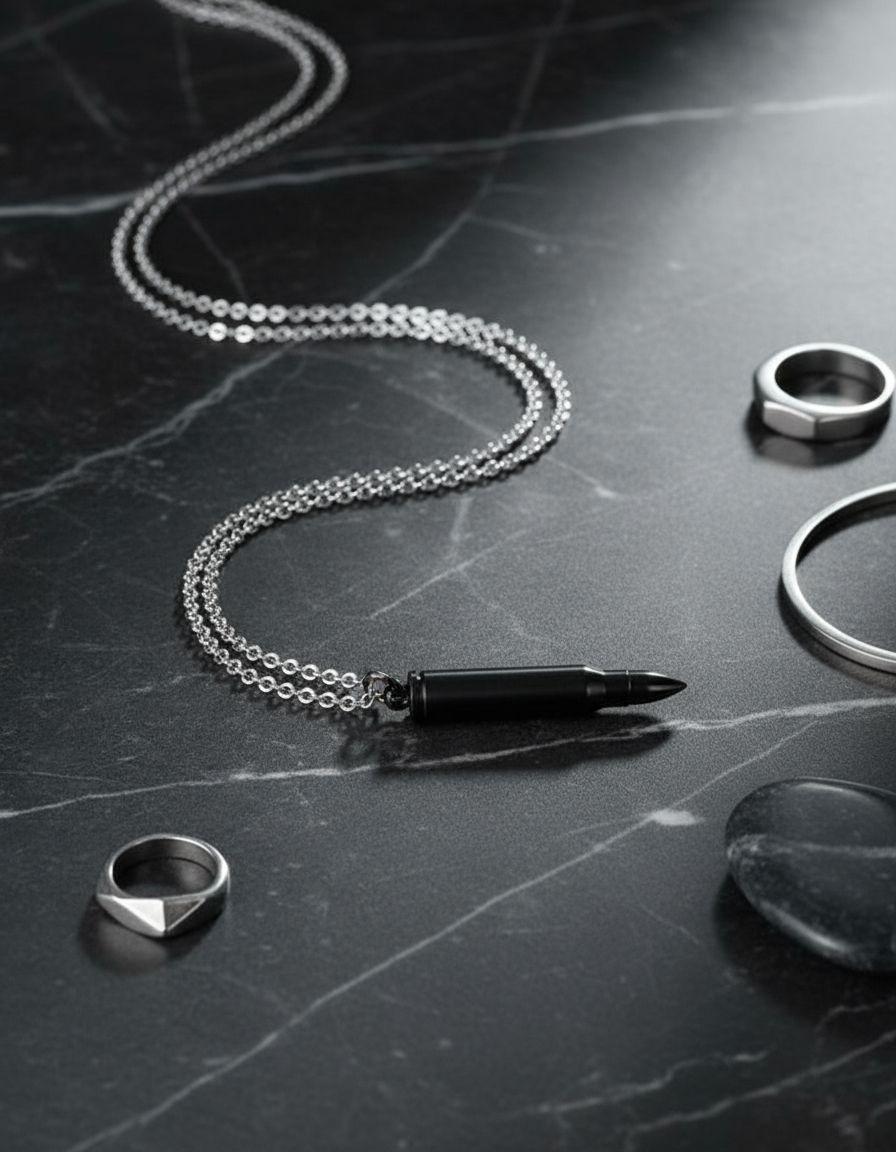 Collar Bala Black Titanio Royal Madriz-2