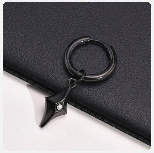 Aros Punk Rock Geometrico Hombre Mujer Black And Silver-2