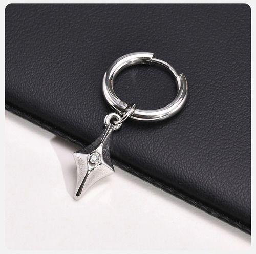 Aros Punk Rock Geometrico Hombre Mujer Black And Silver-3