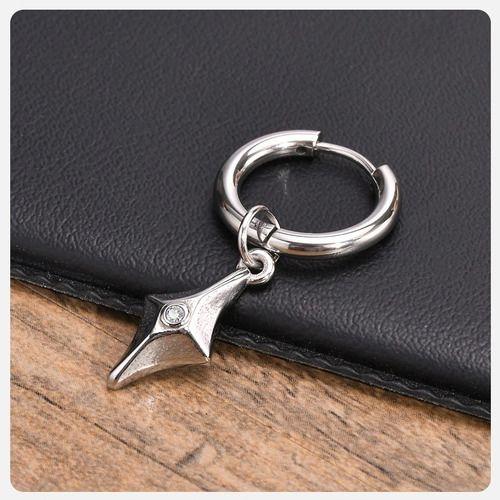 Aros Punk Rock Geometrico Hombre Mujer Black And Silver-4