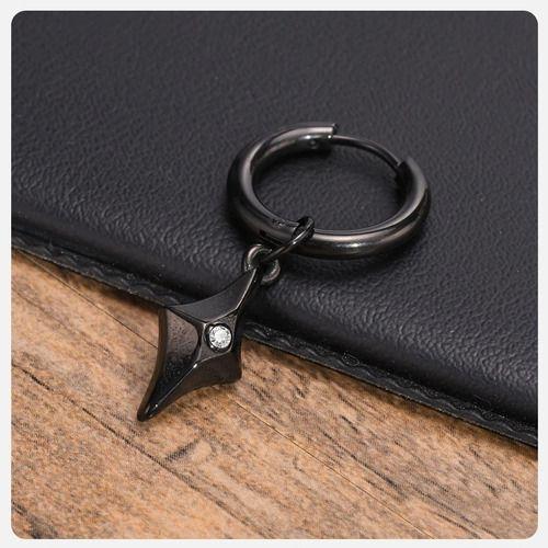 Aros Punk Rock Geometrico Hombre Mujer Black And Silver-6