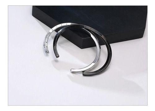 Pulsera Silver Envejecido Space Runas Vikingas Hombre-3