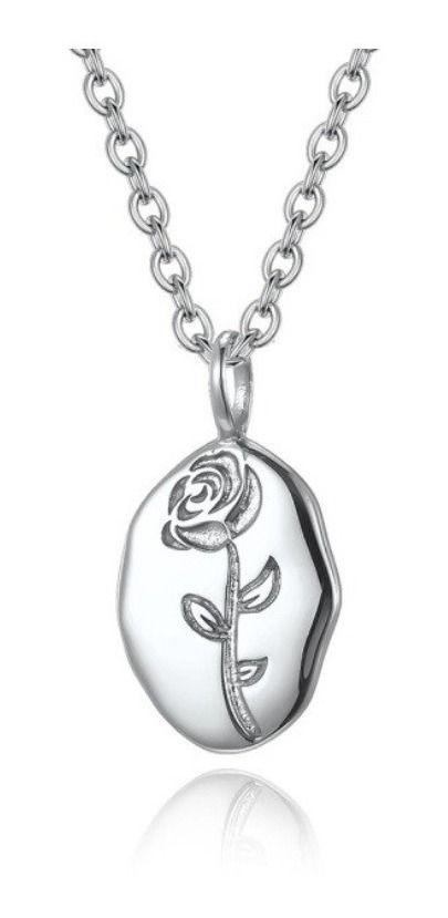 Collar De Rosa Gold And Silver Para Damas Mujer-4