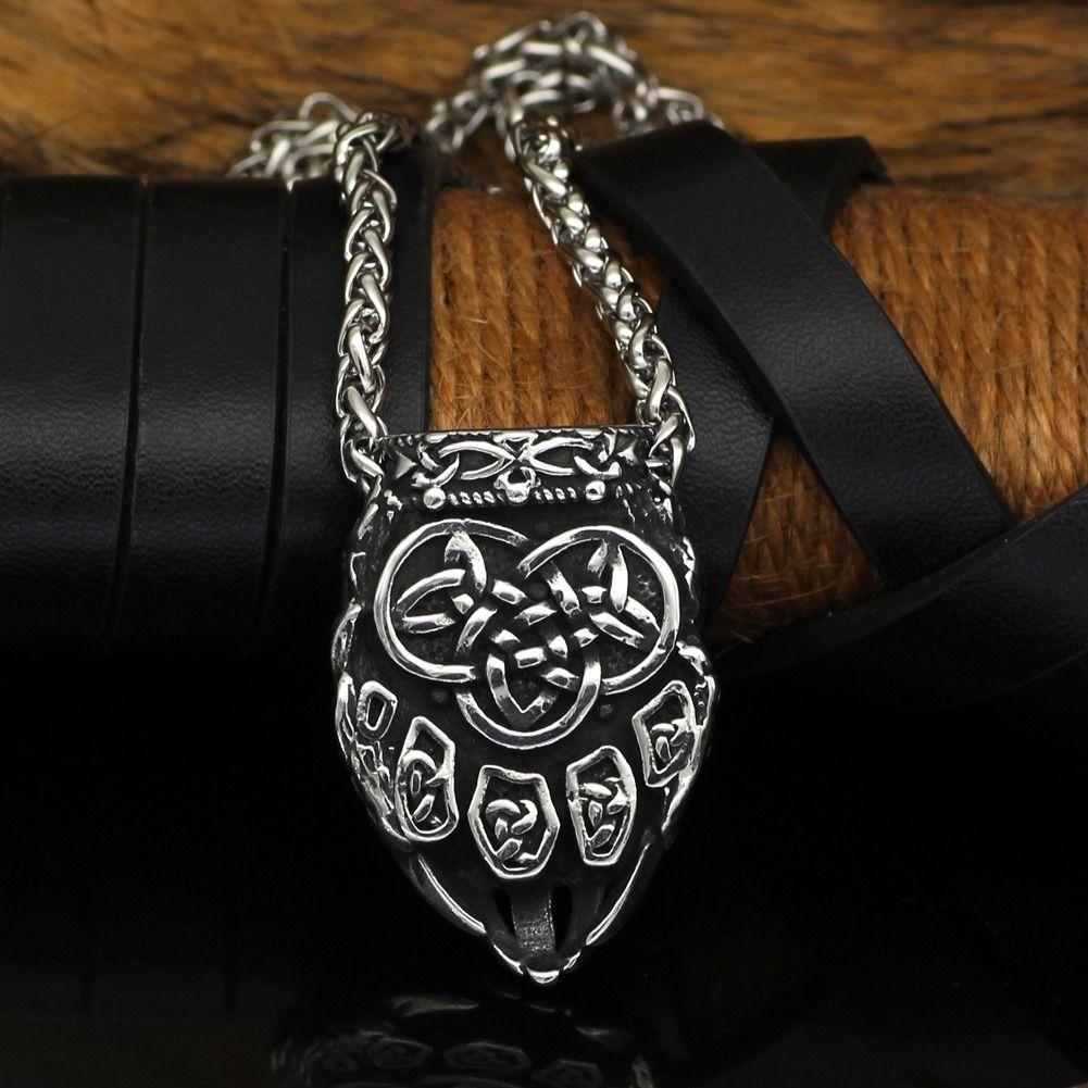 Collar Vikingo Garra De Oso Valknut Titanio  Nordica Silver-3
