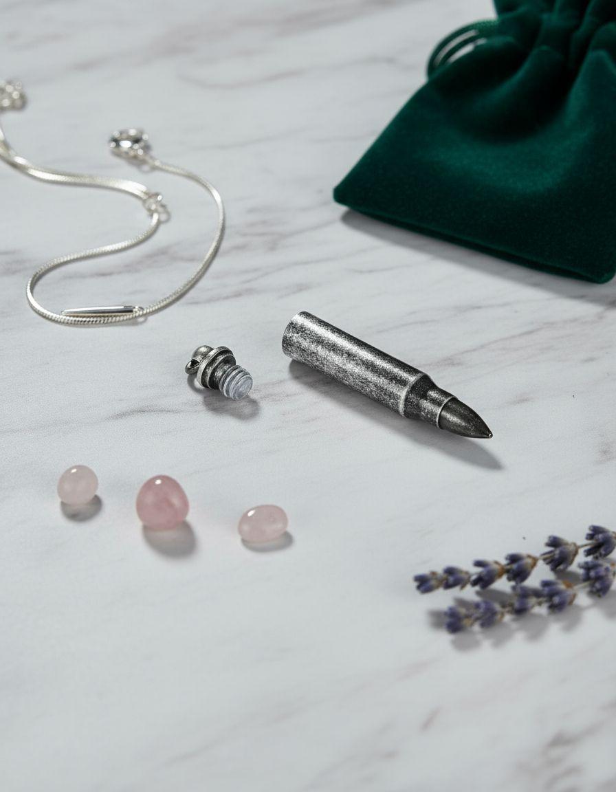 Collar De Bala Silver Titanio Hombre Mujer Moda-3