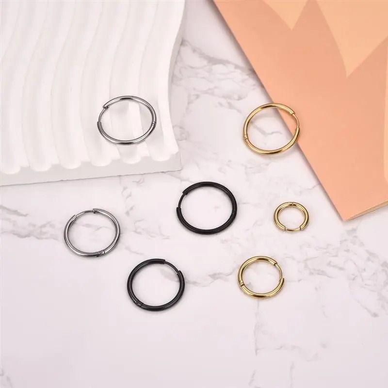 Aros Punk Black 10mm Hombre Mujer-4