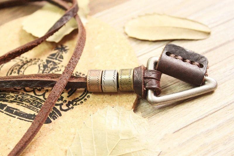 Collar De Cuero Triangulo Hombre Mujer Moda 2019 Il-2