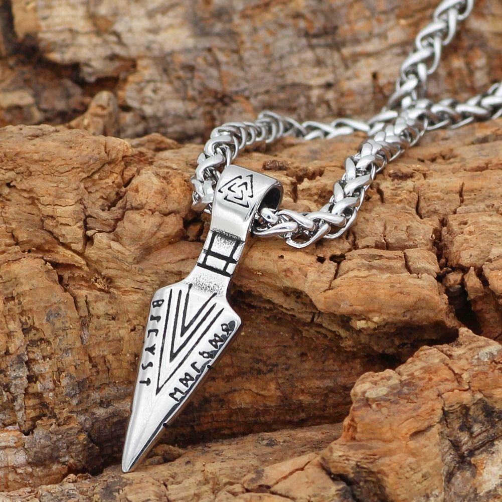 Collar Vikingo Runas Valknut Hombre Mujer Moda 2021-3