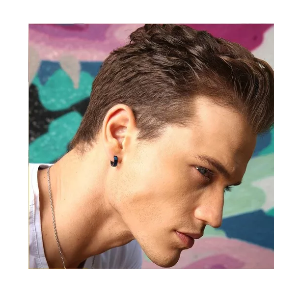 Aros Punk Hombre Mujer Black Manba Earing Moda-3