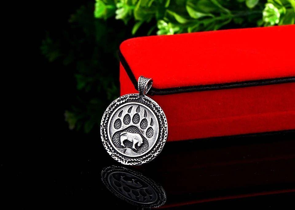 Collar Vikingo Garra Oso Doble Nórdico Hombre Moda 2020-4