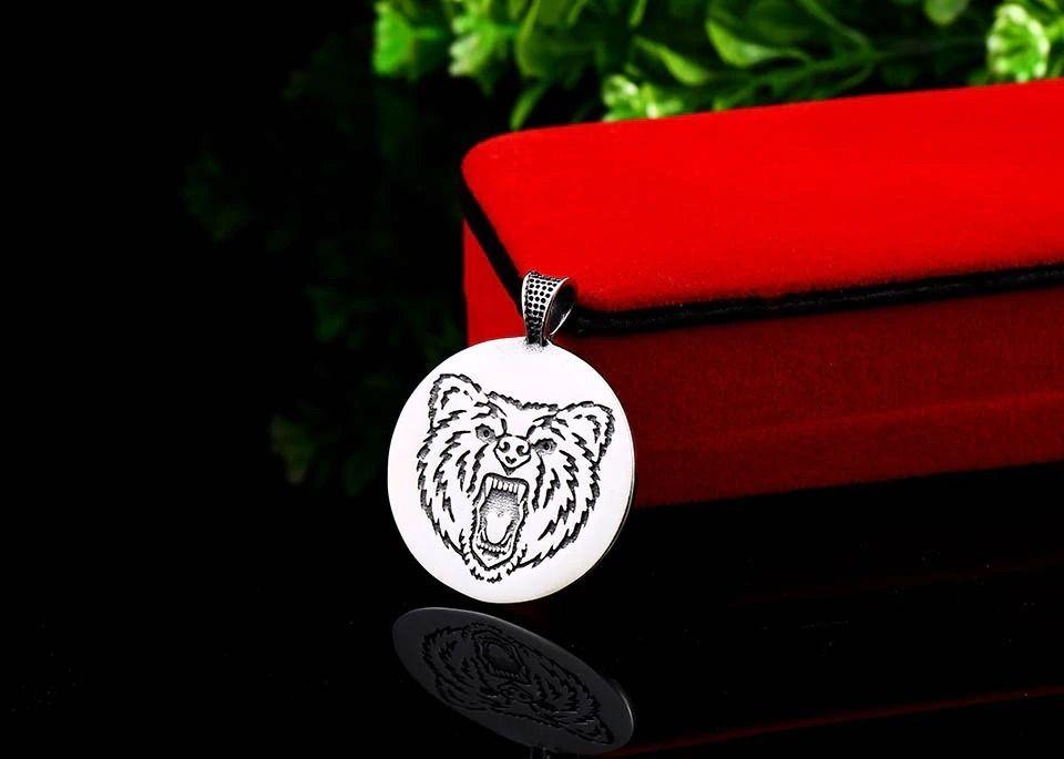 Collar Vikingo Garra Oso Doble Nórdico Hombre Moda 2020-5