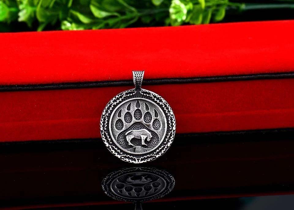 Collar Vikingo Garra Oso Doble Nórdico Hombre Moda 2020-6