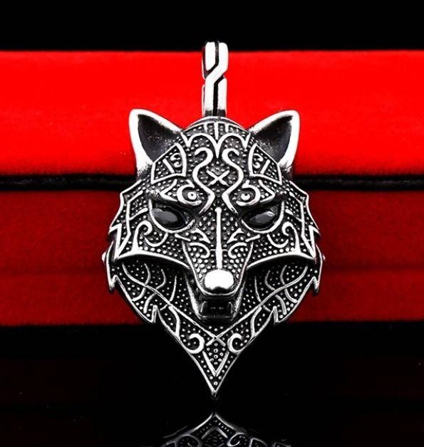 Collar Caballeros Lobo Nordico Vikingo Hombre Moda 2019-2