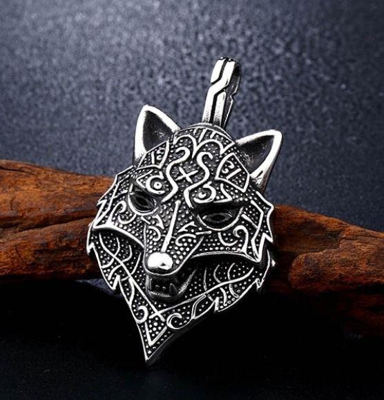 Collar Caballeros Lobo Nordico Vikingo Hombre Moda 2019-3
