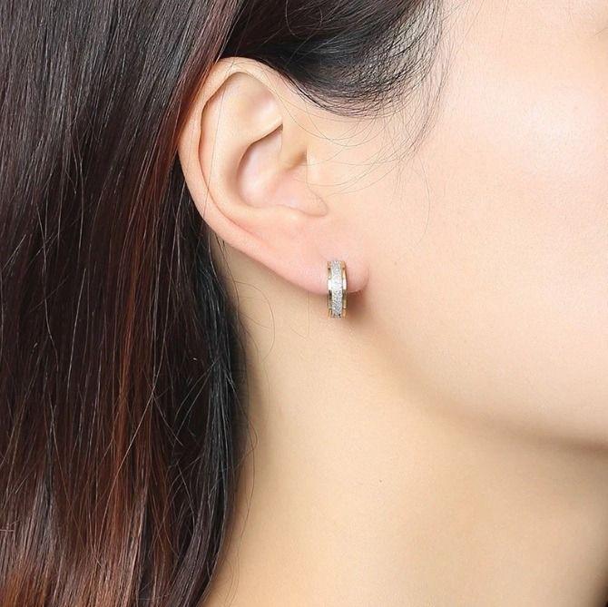 Aros Punk Hombre Mujer Gold Silver Manba Earing Moda 2022-2