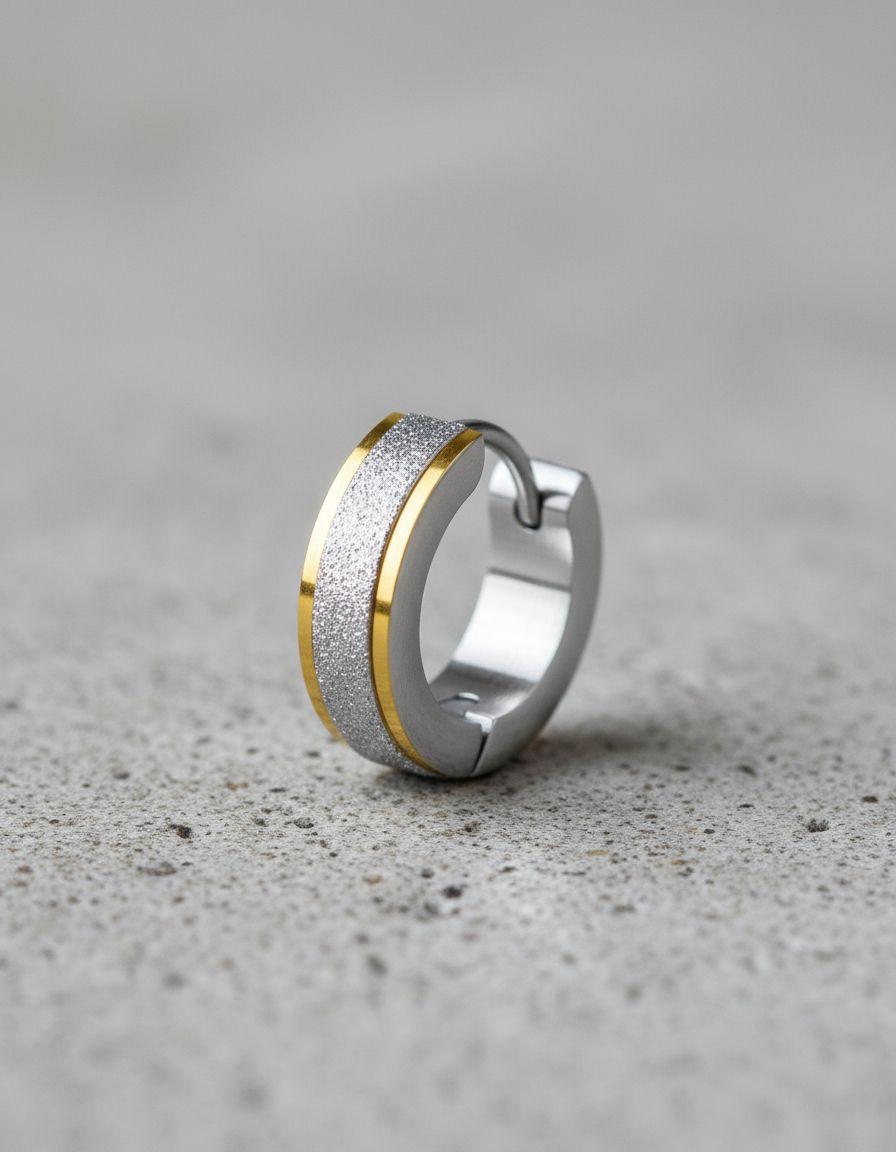 Aros Punk Hombre Mujer Gold Silver Manba Earing Moda 2022-3