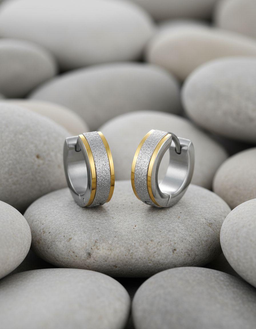 Aros Punk Hombre Mujer Gold Silver Manba Earing Moda 2022-5