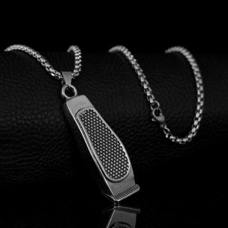 Collar Maquina De Afeitar Barbero Titanio Space Hombre Mujer-1